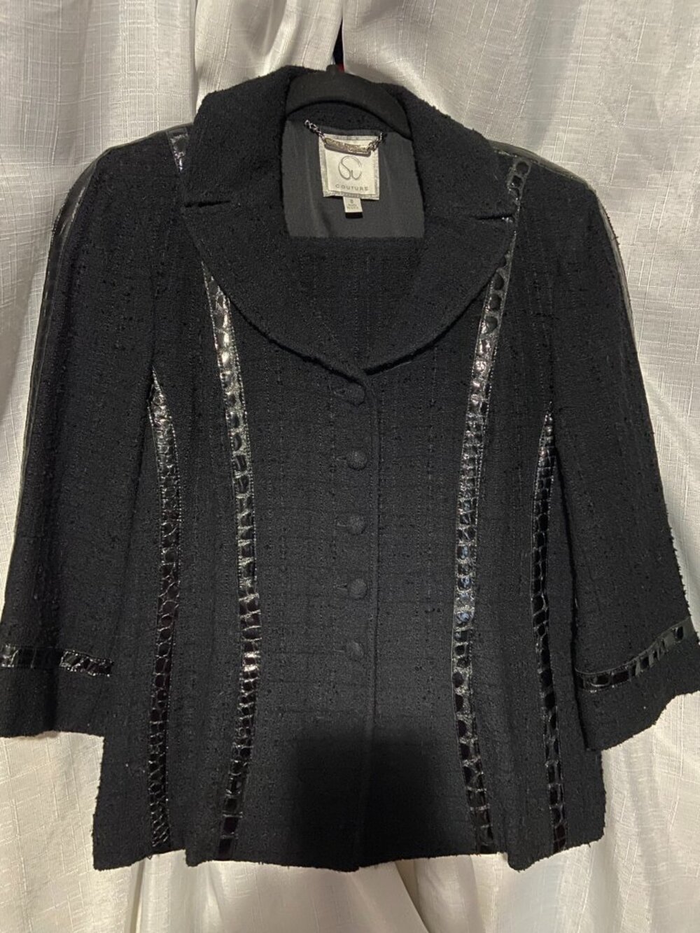 St John Couture Black Skirt Suit 6